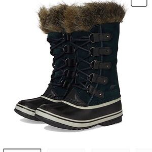 NEW WITH TAGS! SOREL Joan of Arctic Waterproof Boot (Women) Black/Quartz Size 7
